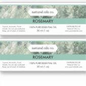Rozemarijn Essentiële Oliën Geurstof Flesetiket Sticker (Voorkant)