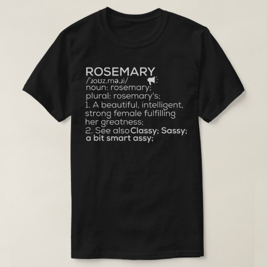 Rozemarijn Naam Rozemarijn Definitie Rozemarijn Vr T-shirt (Design voorkant)