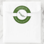 Rozemarijn olielabel ronde sticker (Tas)