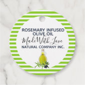 Rozemarijn Olijfolie zelfgemaakte producten label (Voorkant)