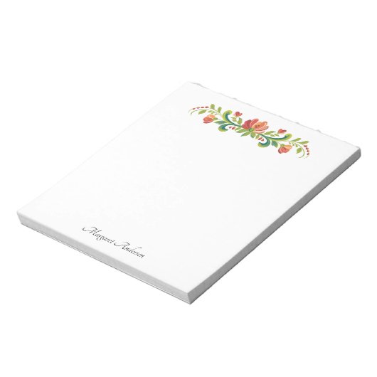 Rozemarijn rood en roze Notitieblok (Linkerzijde)