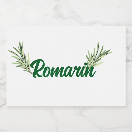 Rozemarijn Voedselcontainer Etiket (Enkel label)