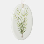 Rozemarijnkruiden groene botanische planten blader keramisch ornament (Rechts)