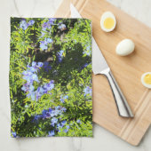 rozemarijnrozemarijn met blauwe bloem theedoek (Quarter Fold)