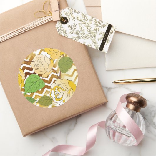 Rozen 10 ronde sticker (Geschenken)