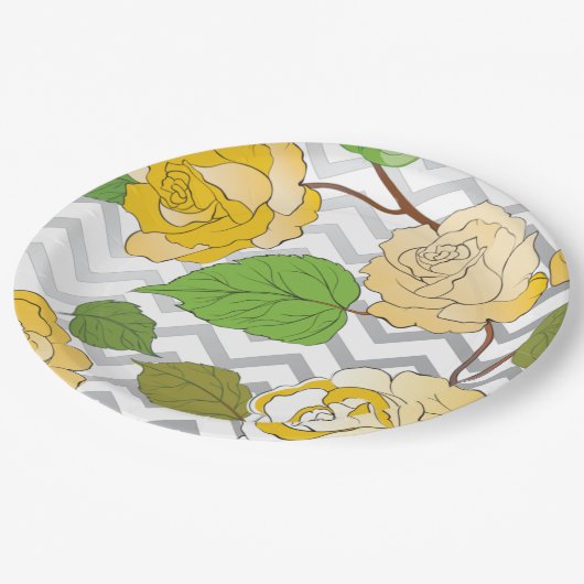 Rozen 11 papieren bordje (Gekanteld)