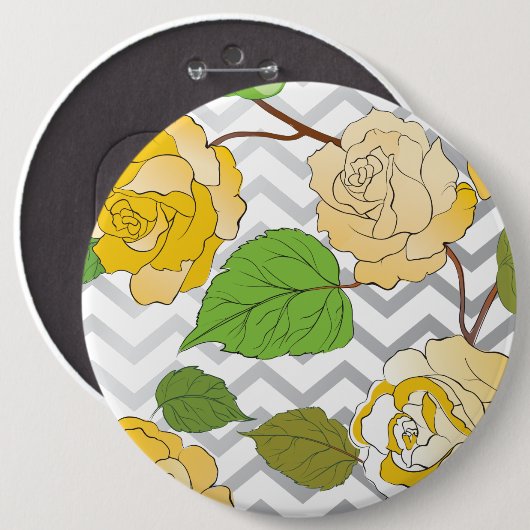 Rozen 11 ronde button 6,0 cm (Voorkant /achterkant)