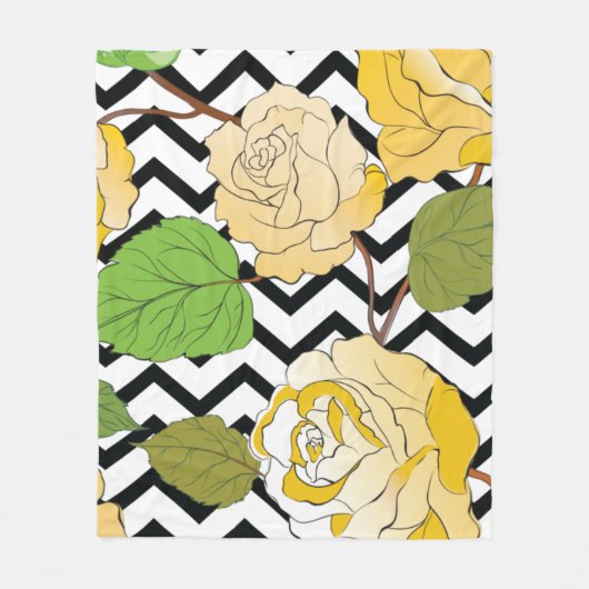 Rozen 12 fleece deken (Voorkant)