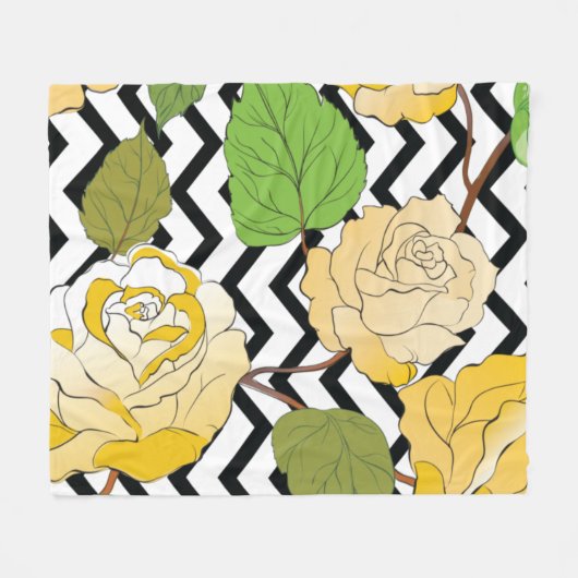 Rozen 12 fleece deken (Voorkant (Horizontaal))