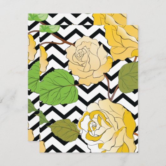 Rozen 12 notitiekaartje (Voorkant / Achterkant)