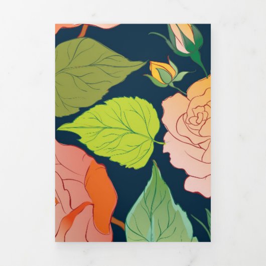 Rozen 15 drieluik wenskaart (Cover)