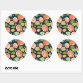 Rozen 15 ronde sticker (Vel)