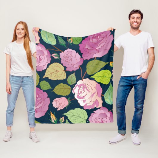 Rozen 16 fleece deken (In situ)