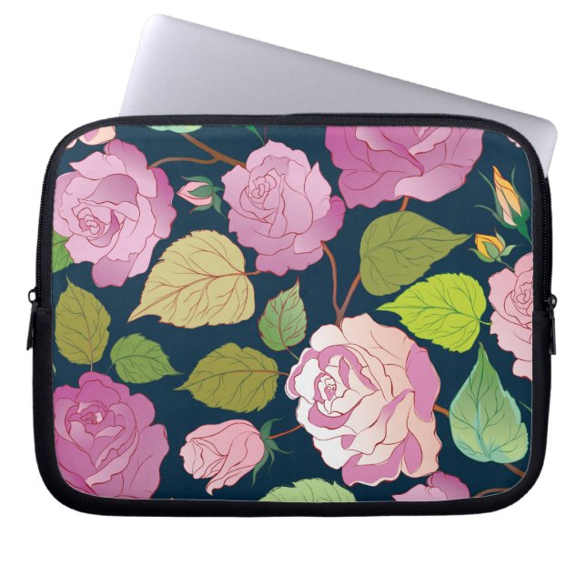 Rozen 16 laptop sleeve (Voorkant)