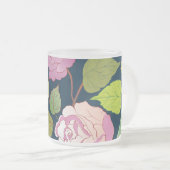 Rozen 16 matglas koffiemok (Voorkant rechts)