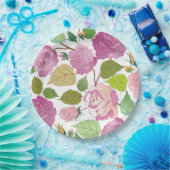 Rozen 17 papieren bordje (Feest)