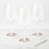 Rozen 17 wijnglaslabel (Set)