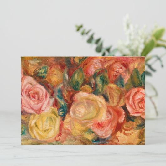 Rozen, 1912 door Pierre-Auguste Renoir Feestdagenkaart (Staand voorkant)