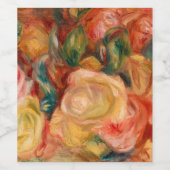 Rozen, 1912 door Pierre-Auguste Renoir Wijn Etiket (Enkel label)