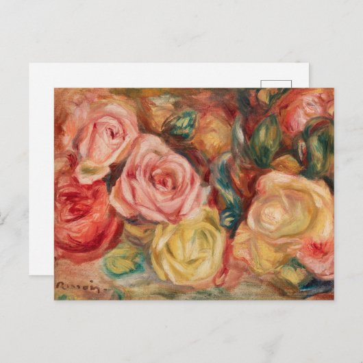 Rozen (1912) van Pierre-Auguste Renoir Fine Art Briefkaart (Voorkant / Achterkant)