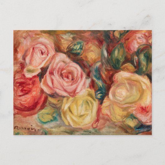 Rozen (1912) van Pierre-Auguste Renoir Fine Art Briefkaart (Voorkant)