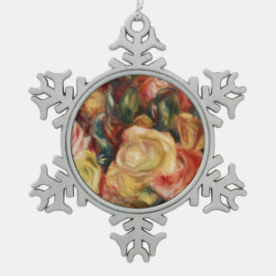 Rozen (1912) van Pierre-Auguste Renoir Tin Sneeuwvlok Ornament