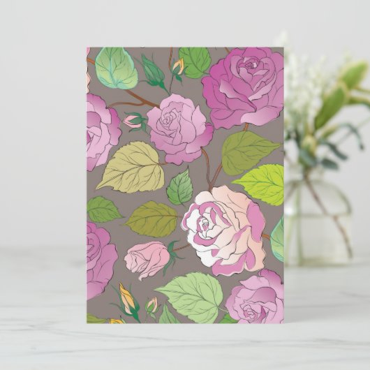 Rozen 20 bedankkaart (Staand voorkant)