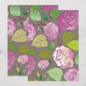 Rozen 20 bedankkaart (Voorkant / Achterkant)