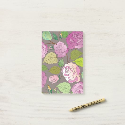 Rozen 20 post-it® notes (Op bureau)