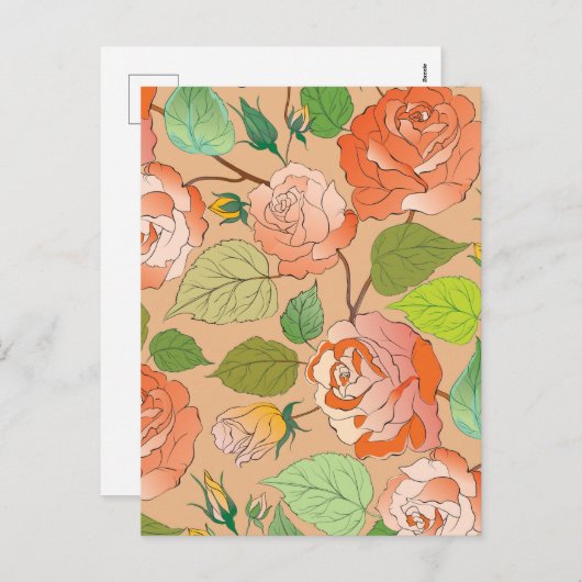 Rozen 21 feestdagenkaart (Voorkant / Achterkant)