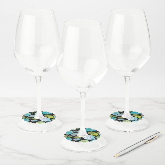 Rozen 22 wijnglaslabel (Set)