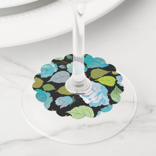 Rozen 22 wijnglaslabel (Dichtbij)