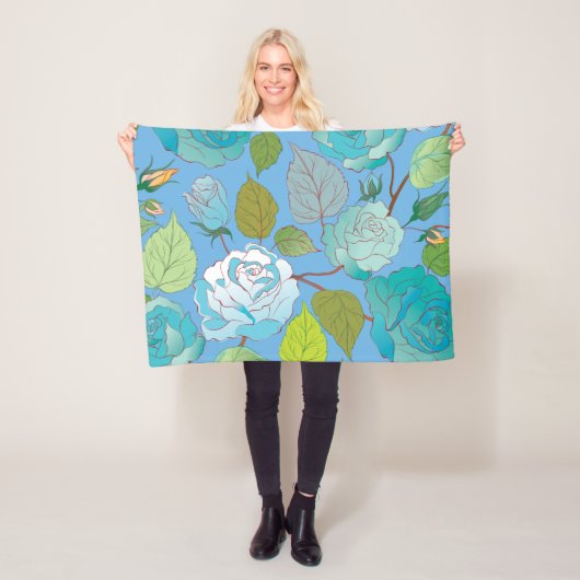 Rozen 23 fleece deken (In situ)