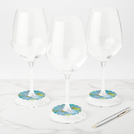 Rozen 23 wijnglaslabel (Set)