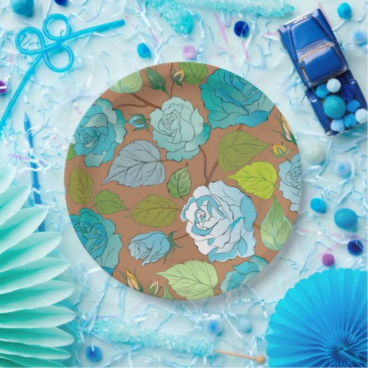 Rozen 25 papieren bordje (Feest)