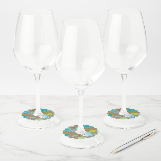 Rozen 25 wijnglaslabel (Set)