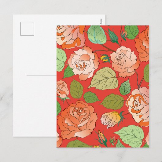 Rozen 26 feestdagenkaart (Voorkant / Achterkant)