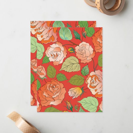 Rozen 26 notitiekaartje (Voorkant / Achterkant in situ)