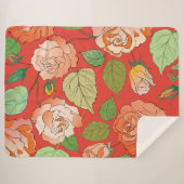 Rozen 26 sherpa deken (Voorkant (horizontaal))