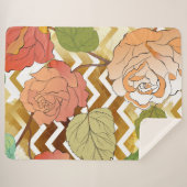 Rozen 28 sherpa deken (Voorkant (horizontaal))