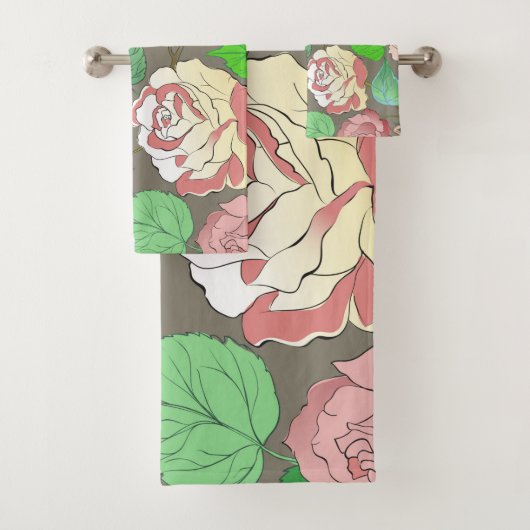 Rozen 30 bad handdoek (Insitu)