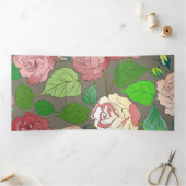 Rozen 30 drieluik wenskaart (Binnen)
