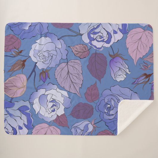 Rozen 32 sherpa deken (Voorkant (horizontaal))