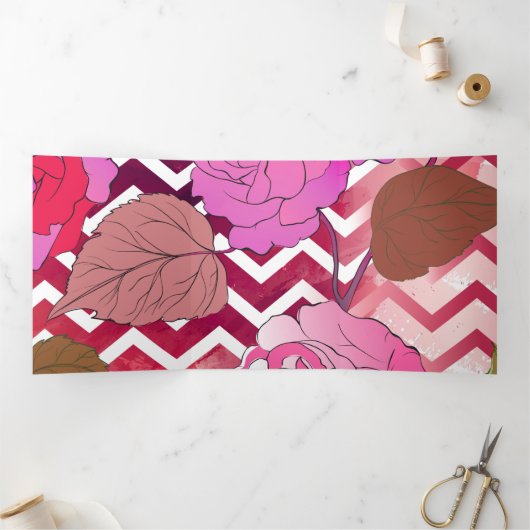 Rozen 33 drieluik wenskaart (Binnen)