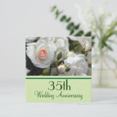 Rozen 35e Jubileum Uitnodiging (Staand voorkant)
