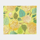 Rozen 4 fleece deken (Voorkant (Horizontaal))
