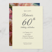 Rozen 60ste verjaardag uitnodiging (Voorkant / Achterkant)