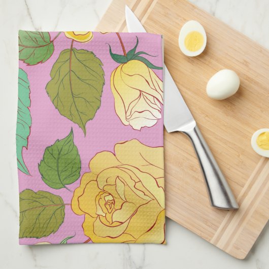 Rozen 6 theedoek (Quarter Fold)