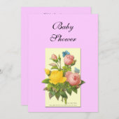 Rozen Aangepaste Babydouches Kaart (Voorkant / Achterkant)