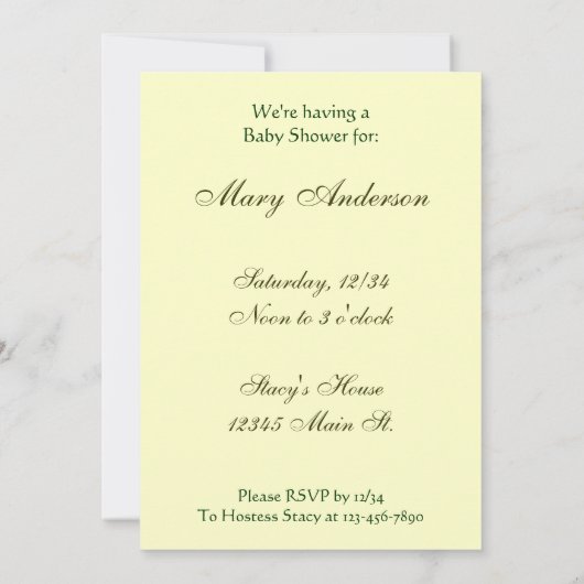  Rozen Aangepaste Babydouches Kaart (Achterkant)